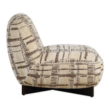 Evans Modern Armless Accent Chair Beige / Brown - Beige / Dark Brown by Uttermost - View 5
