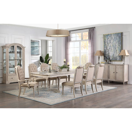 Acme - Wynsor Dining Table 67530 Antique White Finish