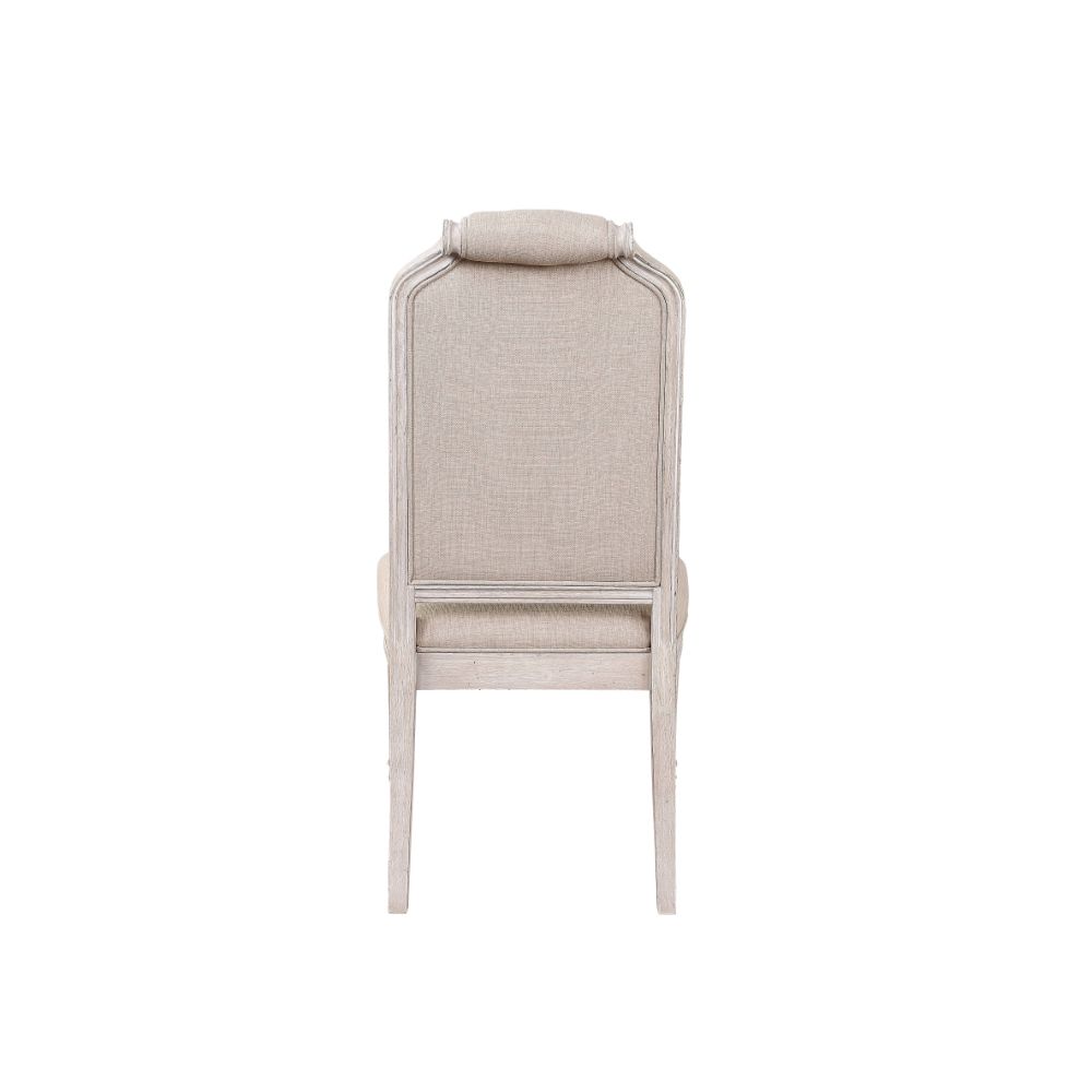 Acme - Wynsor Side Chair (Set-2) 67532 Antique White Finish