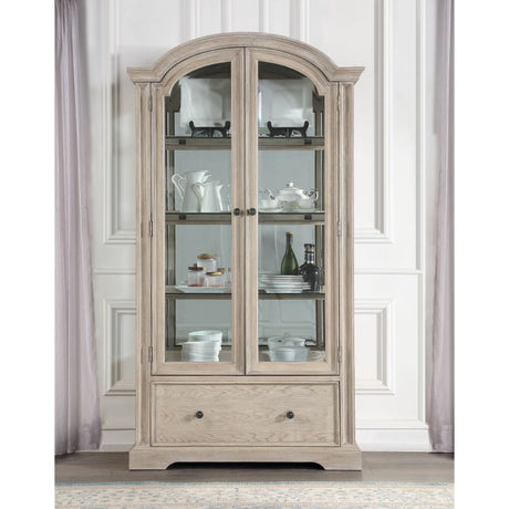 Acme - Wynsor Curio Cabinet 67535 Antique White Finish