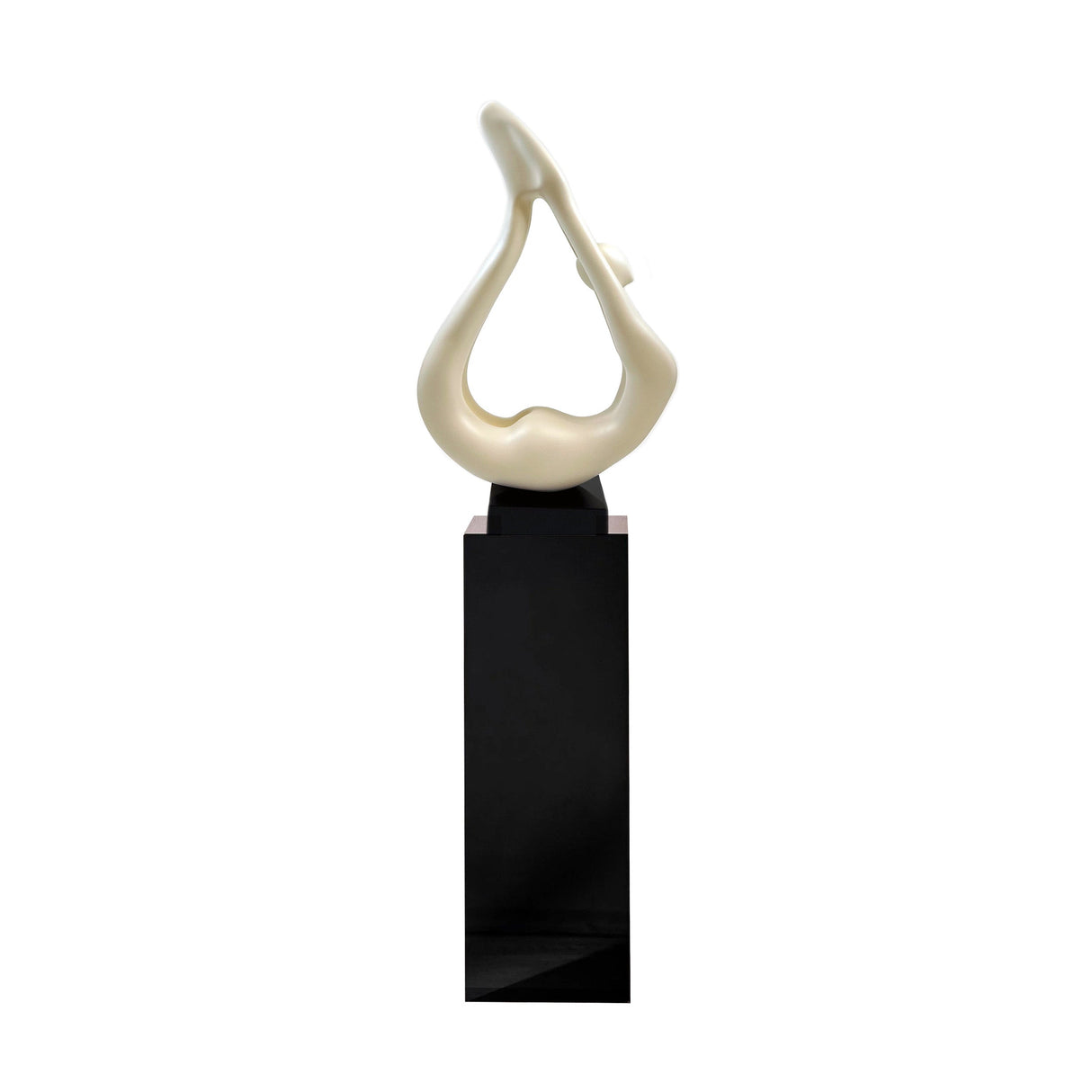 Yoga Floor Sculpture // White with Black Base  | Finesse