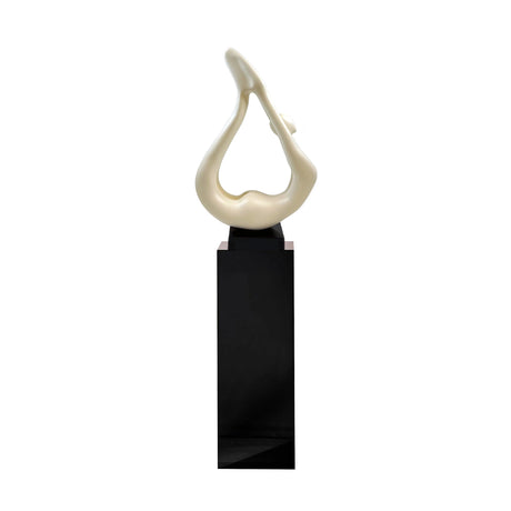 Yoga Floor Sculpture // White with Black Base  | Finesse - sold by Home Elegance USA