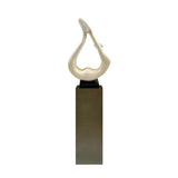 Yoga White Sculpture - Gray Base  | Finesse - Home Elegance USA
