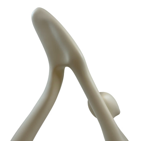 Yoga White Sculpture - Gray Base  | Finesse - Home Elegance USA