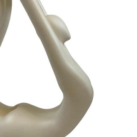 Yoga White Sculpture - Gray Base  | Finesse - Home Elegance USA