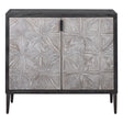 Laurentia 2 Door Accent Cabinet Black & Silver - Black / Silver by Uttermost - View 1