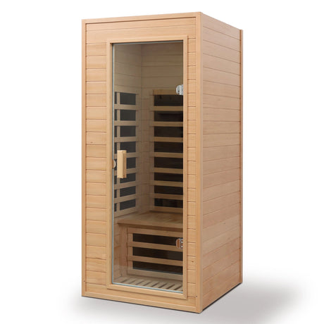 Hemlock One-Person Far Infrared Roof Embedded Sauna with Bluetooth & LED Lighting - sold by Home Elegance USA