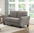 Classic Comfort Loveseat Durable Brown Chenille Upholstery Rolled Arms Living Room Furniture 1pc