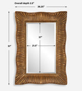 Emerson Scalloped Antique Gold Mirror by Uttermost - View 7