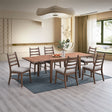 Walnut Finish 7pc Dining Set Extendable Dining Table and 6x Chairs Modern Kitchen Dining Wooden Furniture - sold by Home Elegance USA