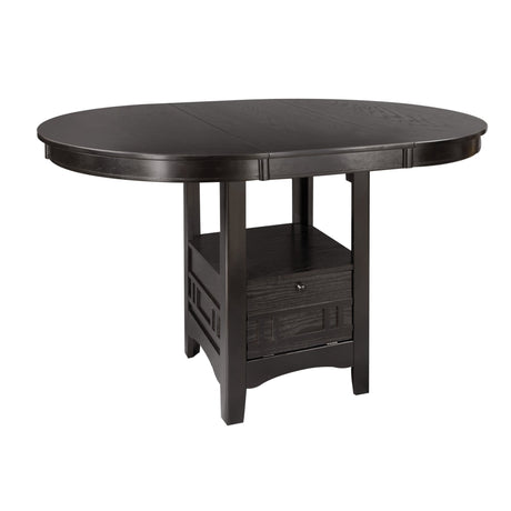 Dark Cherry Finish Counter Height 1pc Dining Table w Extension Leaf and Storage Base Traditional Design Dining Room Furniture - B01167864 - Home Elegance USA - 2