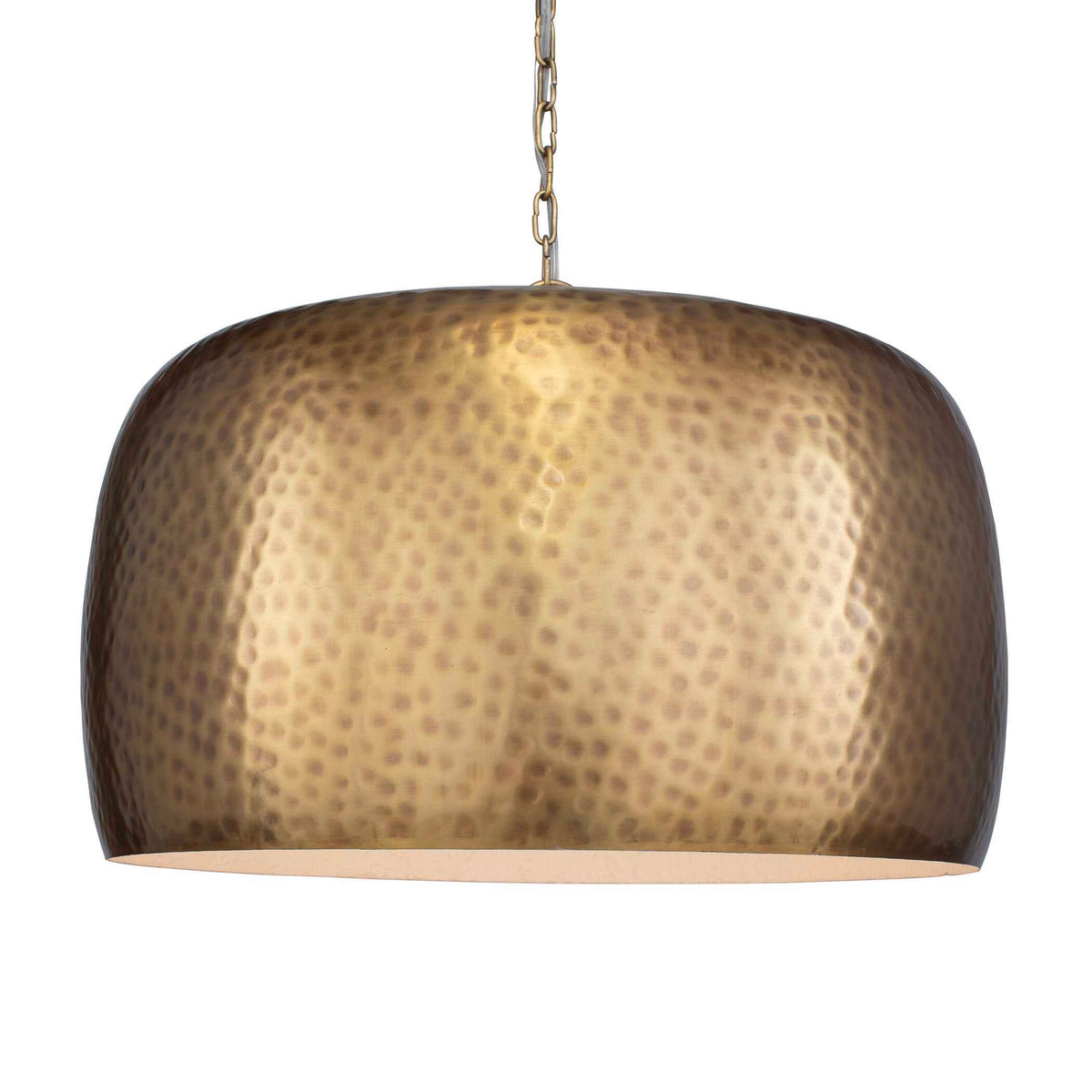 Lemont Hammered Brass 1 Light Pendant Brass - Bronze by Uttermost - View 1