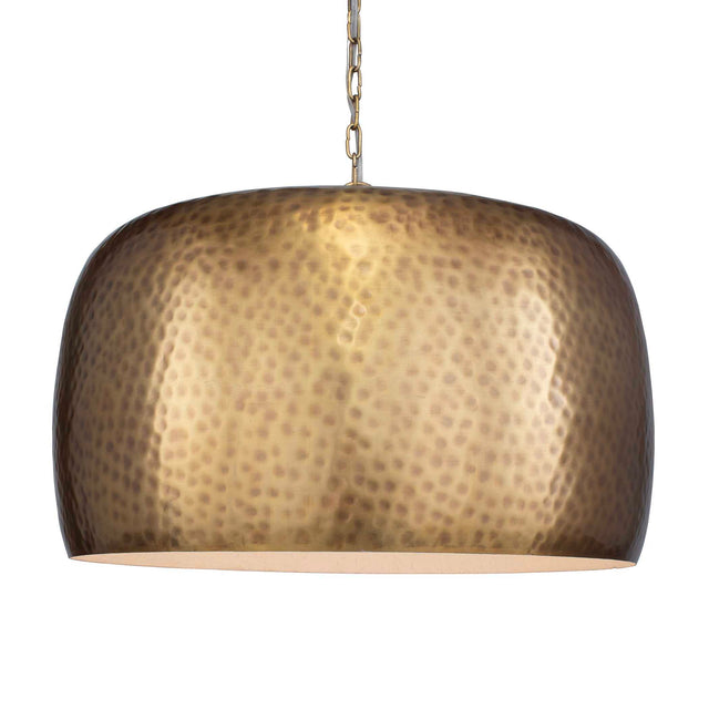 Lemont Hammered Brass 1 Light Pendant Brass - Bronze by Uttermost - View 1