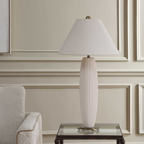 Brinsley Table Lamp Ivory - White by Uttermost - View 3