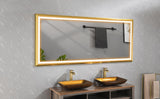 84in. W x 48in. H Oversized Rectangular Black Framed LED Mirror Anti - Fog Dimmable Wall Mount Bathroom Vanity Mirror HD Wall Mirror Kit For Gym And Dance Studio 48X84Inches With Safety Ba - W127291634 - image - 18