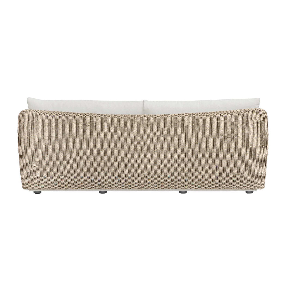 Sunset Wicker Outdoor Sofa Oatmeal / Oyster White - Light Brown / White by Uttermost - View 10