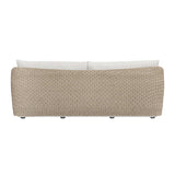 Sunset Wicker Outdoor Sofa Oatmeal / Oyster White - Light Brown / White by Uttermost - View 10