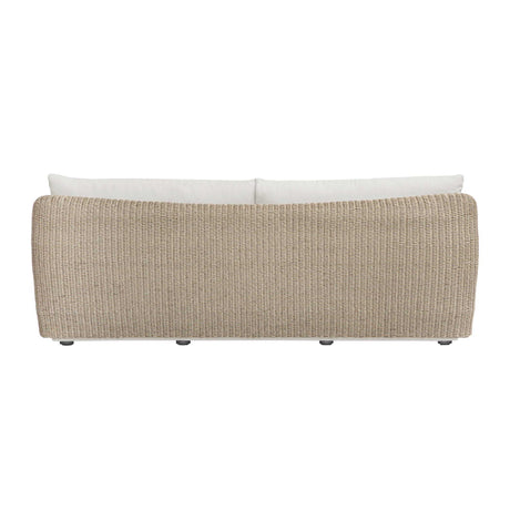 Sunset Wicker Outdoor Sofa Oatmeal / Oyster White - Light Brown / White by Uttermost - View 10