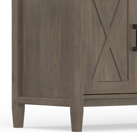 Ela 72 inch Wide Solid Wood TV Stand in Smokey Brown For TVs up to 80 inches - sold by Home Elegance USA
