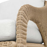 Kavali Outdoor Wicker Lounge Chair Woodtone - Light Brown by Uttermost - View 13