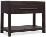 Driftwood One-Drawer Nightstand With Stone Burnt Timber - Black by Hooker Furniture - View 1