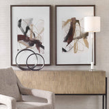 Burgundy Interjection Abstract Prints (Set of 2) - Dark Brown by Uttermost - View 2