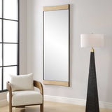 Russo Oversized Modern Mirror - Light Brown by Uttermost - View 3
