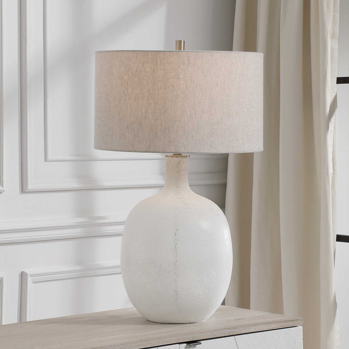 Whiteout Mottled Glass Table Lamp by Uttermost - View 2