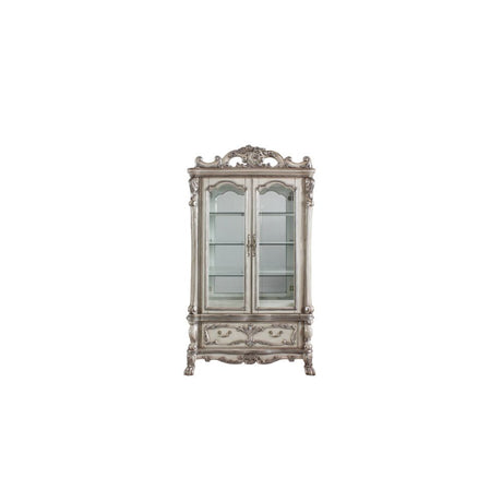 Acme - Dresden Curio 68182 Vintage Bone White Finish