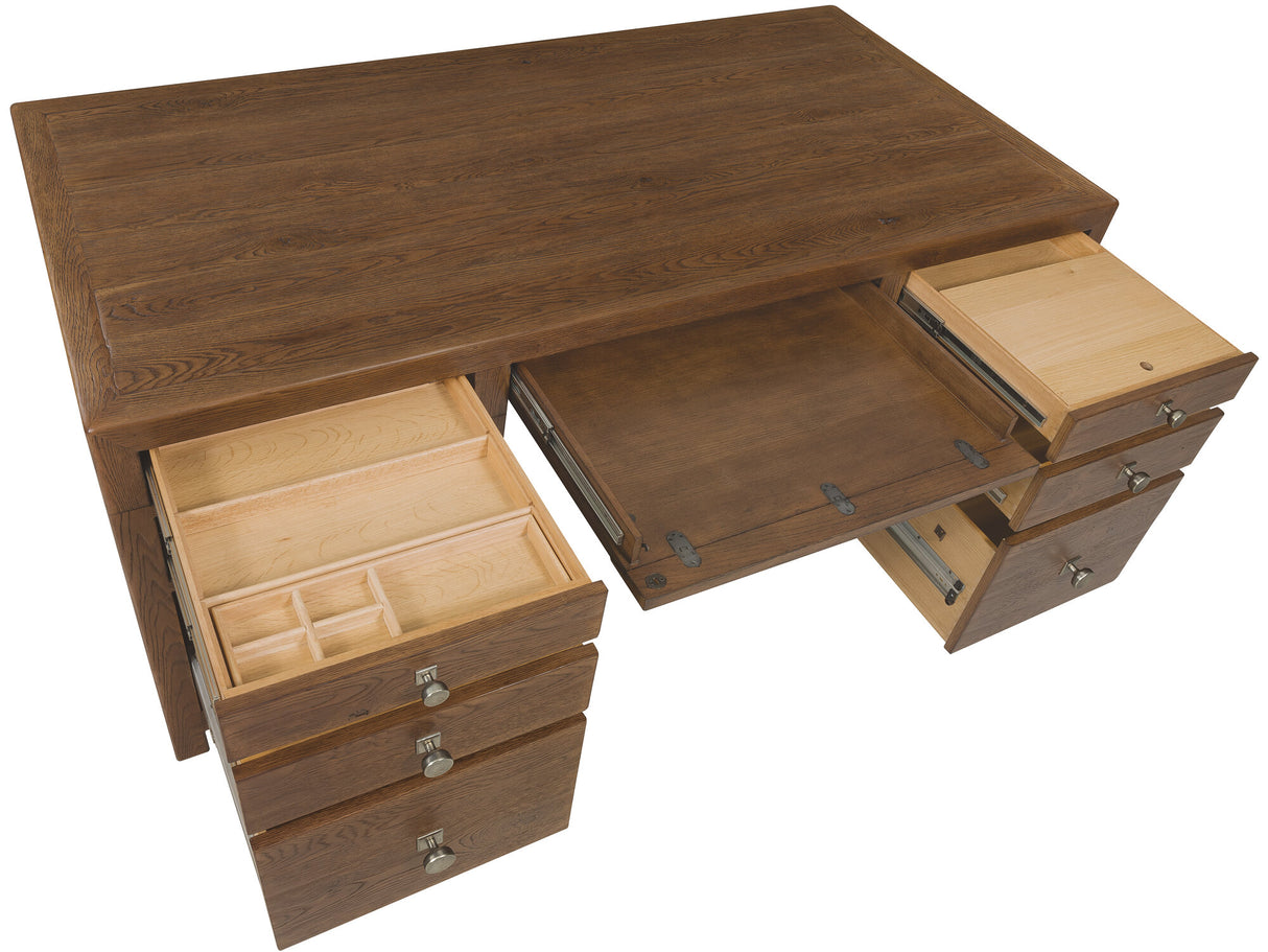 Wooden jewelry box with open compartments on a white background