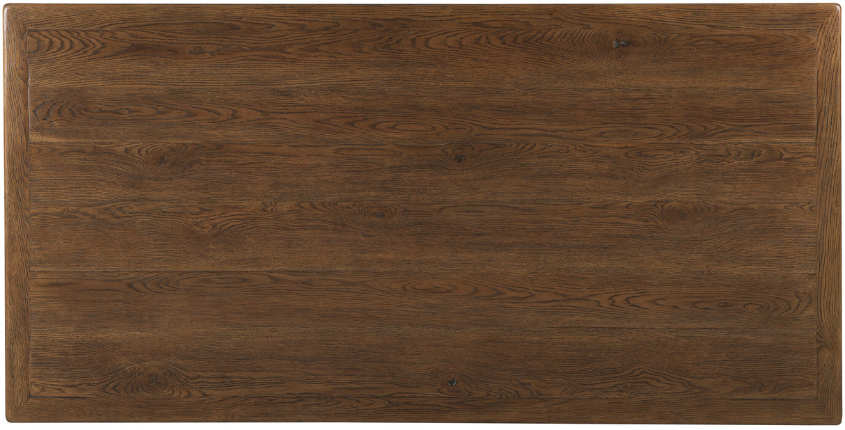 Rectangular wooden panel with a brown finish
