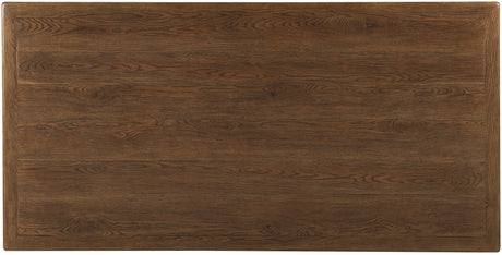 Rectangular wooden panel with a brown finish