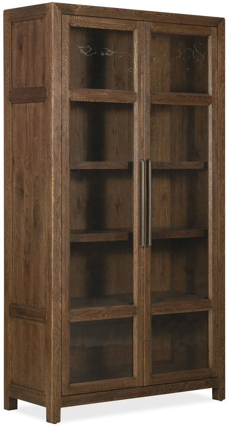 Driftwood Display Cabinet by Hooker Furniture in Buckboard, Worn Saddle & Burnt Timber Finishes