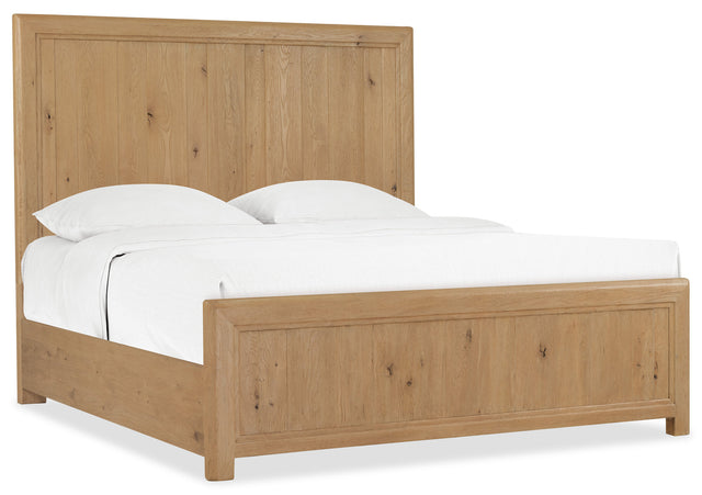 Driftwood California King Panel Bed Buckboard - Light Brown | Hooker Furniture