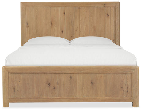 Driftwood California King Panel Bed Buckboard - Light Brown | Hooker Furniture