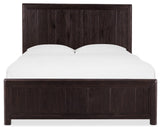 Driftwood California King Panel Bed Burnt Timber - Black | Hooker Furniture