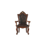Acme - Picardy Arm Chair (Set-2) 68223 Synthetic Leather & Honey Oak Finish