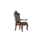 Acme - Picardy Arm Chair (Set-2) 68223 Synthetic Leather & Honey Oak Finish