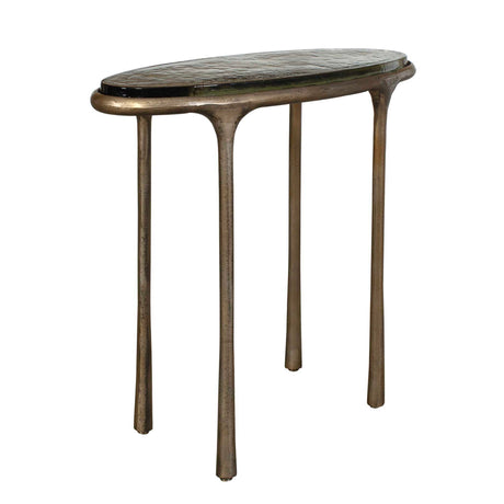 Ata Oval Accent Table Brass - Gold by Uttermost - View 2