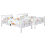 Madison White Twin Over Twin Bunk Bed - sold by Home Elegance USA