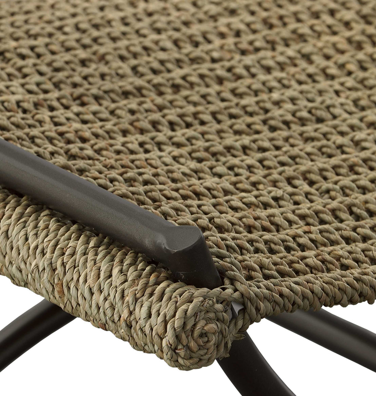 Playa Seagrass Small Bench - Black / Dark Gray by Uttermost - View 6