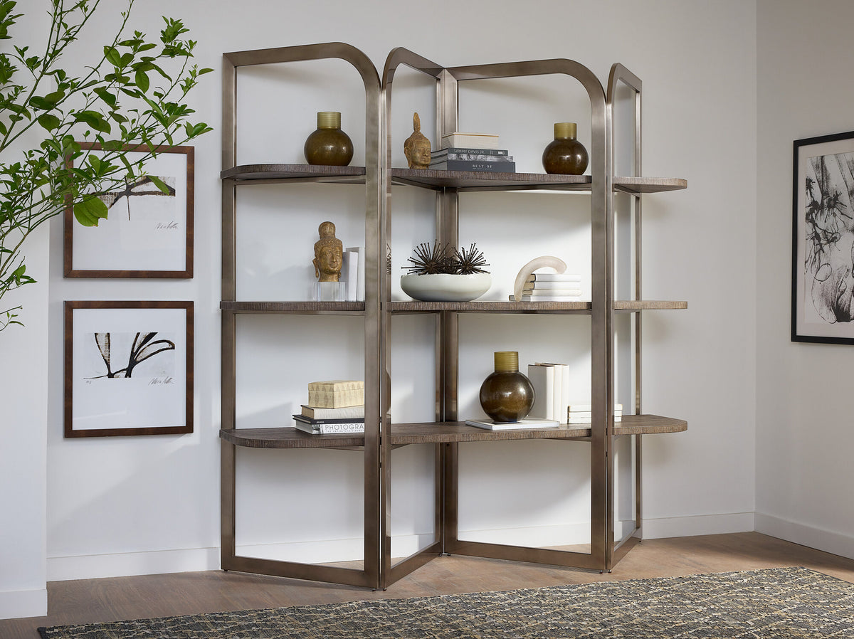 Modern Mood Etagere - Silver / Dark Brown | Hooker Furniture
