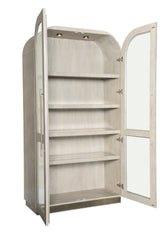 Modern Mood Display Cabinet by Hooker Furniture in Oak Veneers & Pewter Accents