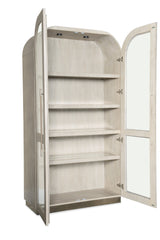 Modern Mood Display Cabinet by Hooker Furniture in Oak Veneers & Pewter Accents