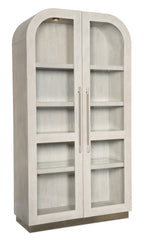 Modern Mood Display Cabinet by Hooker Furniture in Oak Veneers & Pewter Accents