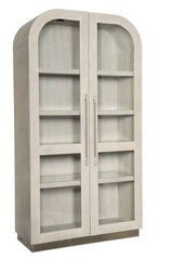 Modern Mood Display Cabinet by Hooker Furniture in Oak Veneers & Pewter Accents