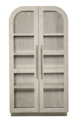 Modern Mood Display Cabinet by Hooker Furniture in Oak Veneers & Pewter Accents