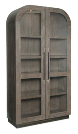 Modern Mood Display Cabinet by Hooker Furniture in Oak Veneers & Pewter Accents