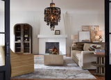 Modern Mood Display Cabinet by Hooker Furniture in Oak Veneers & Pewter Accents