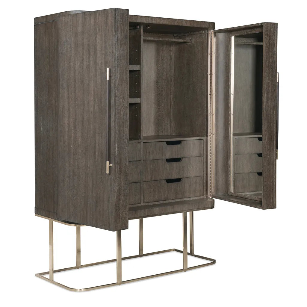 Modern Mood Wardrobe in Mink Finish – Hooker Furniture